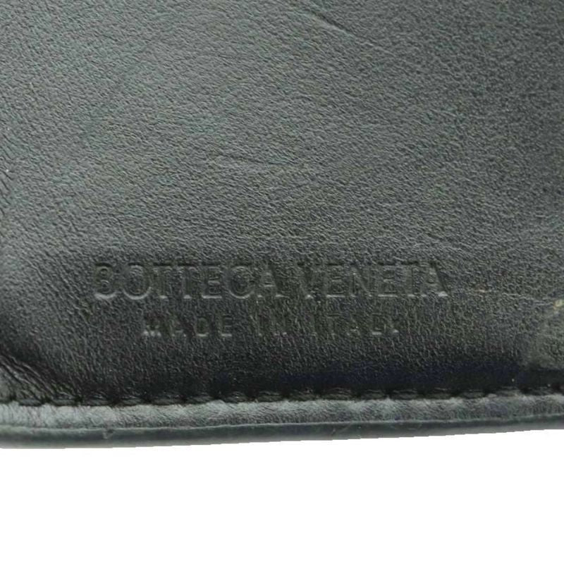 Bottega Veneta Bifold Wallet Intrecciato Leather Black SS