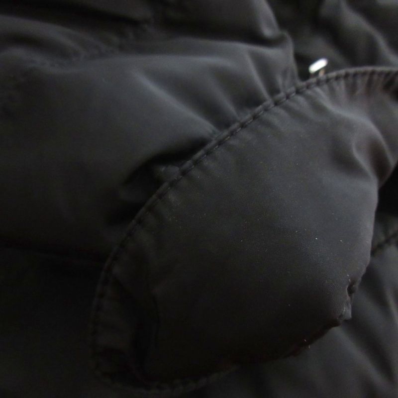 Prada Down Jacket Triangle Plate Black 52