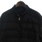 Prada Down Jacket Triangle Plate Black 52