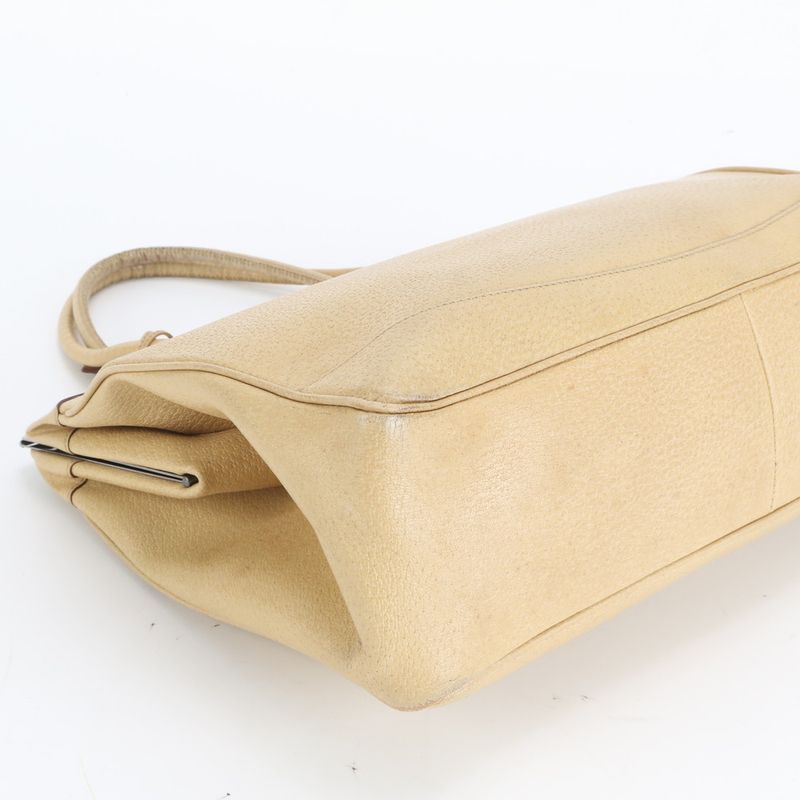 Gucci Leather Tote Shoulder Hand Beige