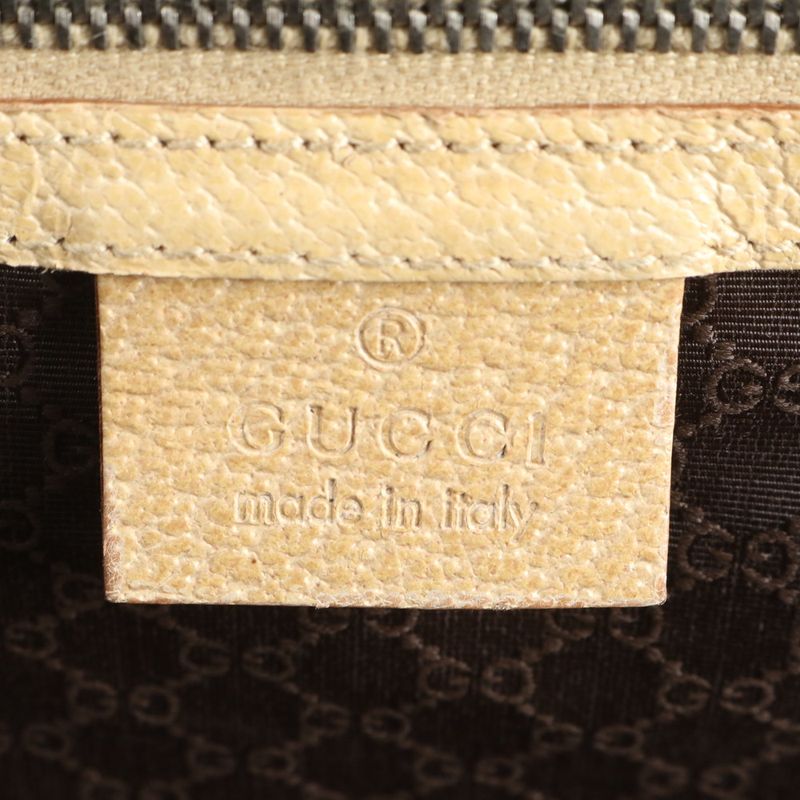 Gucci Leather Tote Shoulder Hand Beige