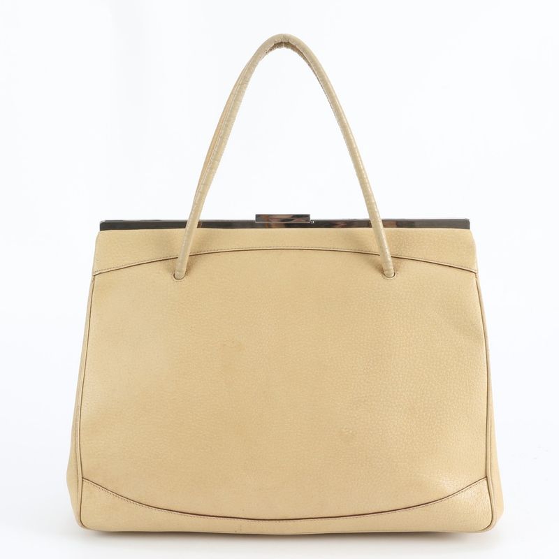 Gucci Leather Tote Shoulder Hand Beige