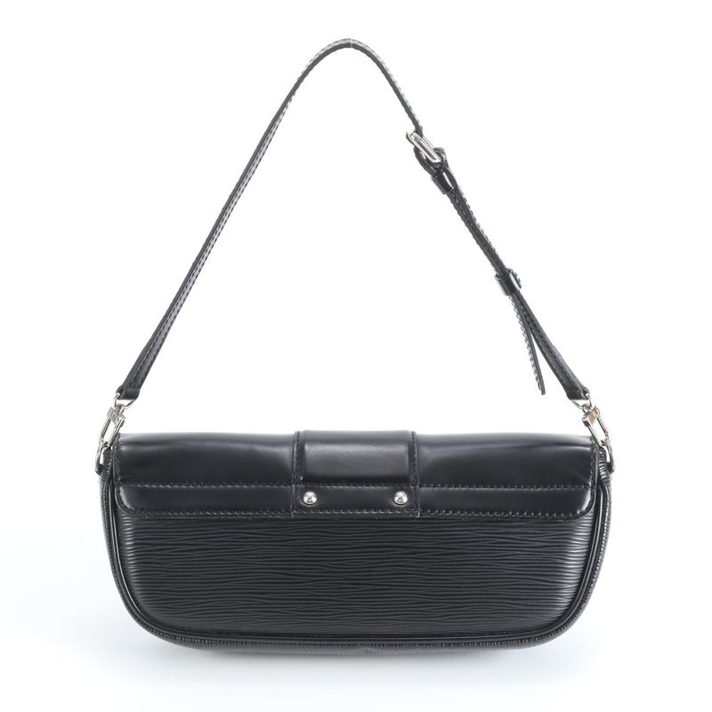 Louis Vuitton Epi Pochette Montaigne Noir Black Leather Shoulder Bag