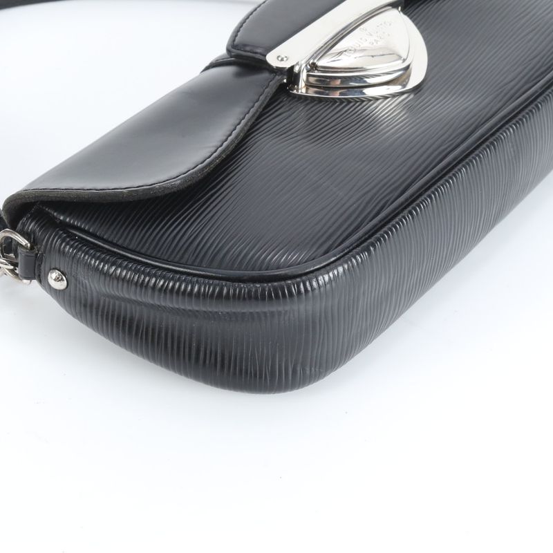 Louis Vuitton Epi Pochette Montaigne Noir Black Leather Shoulder Bag