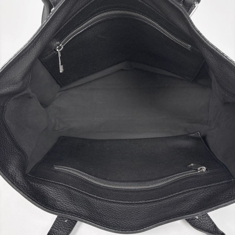 Louis Vuitton Cabas Voyage Tote Leather Noir Black