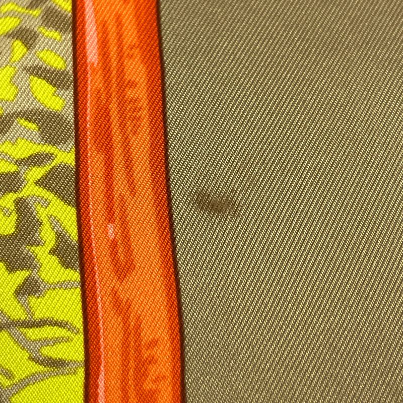 Hermes Carre 90 Tendresse Feline Wild Kindness Scarf Silk Brown Yellow