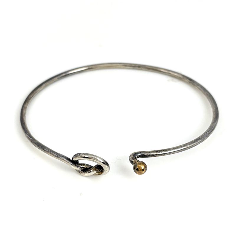Tiffany & Co Hook Eye Bangle Bracelet Love Knot