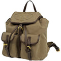 Prada Logo Jacade Backpack Canvas Beige Brown