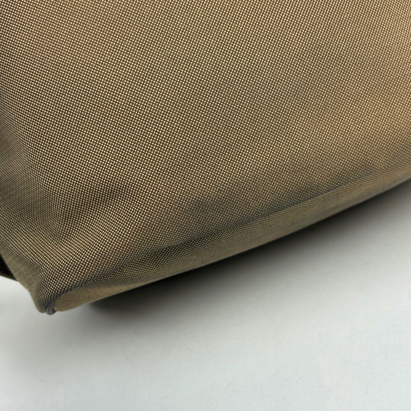 Prada Logo Jacade Backpack Canvas Beige Brown