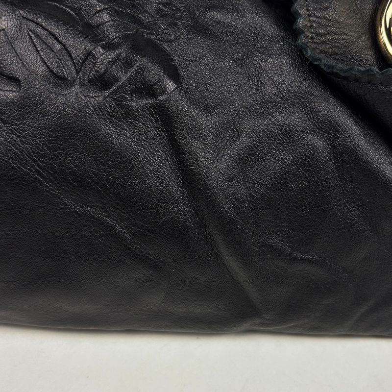 Loewe Nappa Aire Handbag Anagram Leather Black