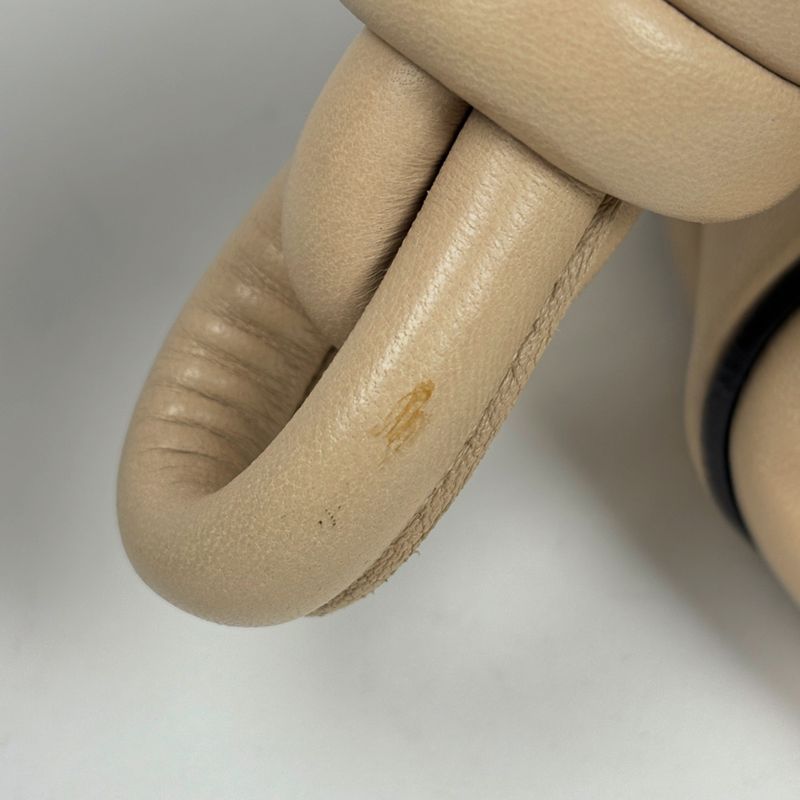 Loewe Flamenco Knot Shoulder Bag Anagram Leather Beige