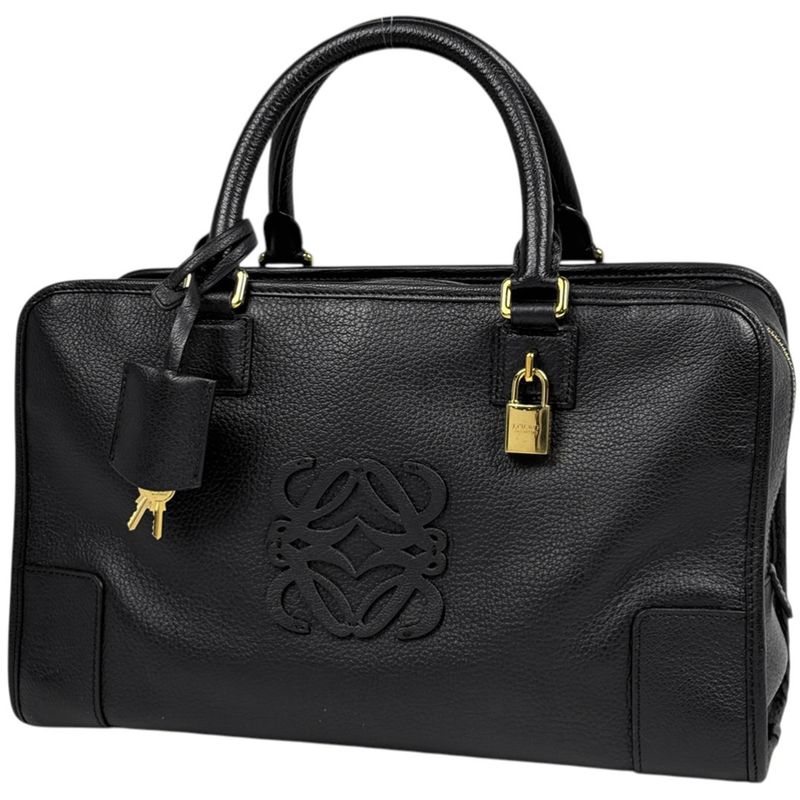 Loewe Amazona 36 Anagram Handbag Leather Black