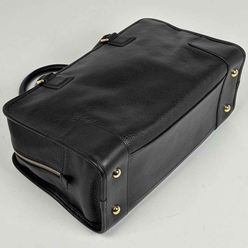 Loewe Amazona 36 Anagram Handbag Leather Black