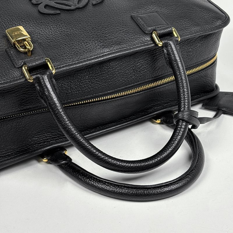Loewe Amazona 36 Anagram Handbag Leather Black
