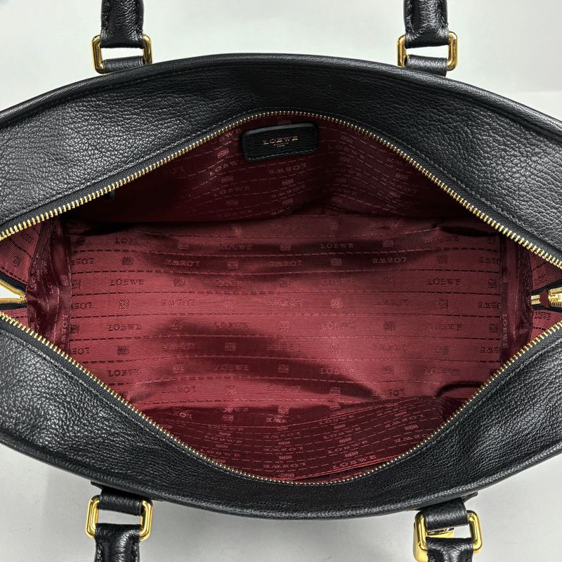 Loewe Amazona 36 Anagram Handbag Leather Black