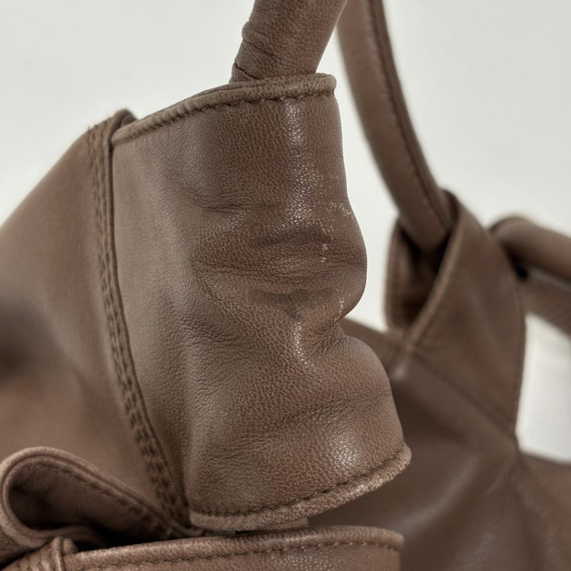 Loewe Nappa Aire Shoulder Bag Anagram Tote Leather Brown