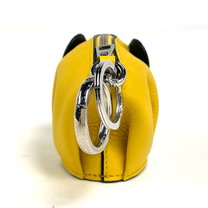 Loewe Elephant Motif Coin Case Purse Leather