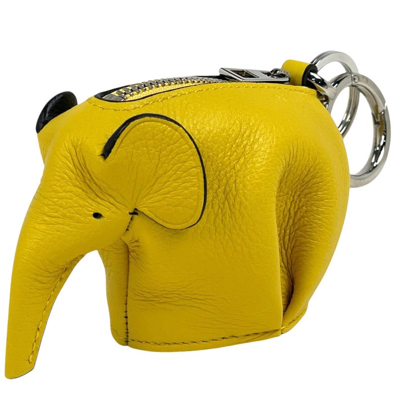 Loewe Elephant Motif Coin Case Purse Leather