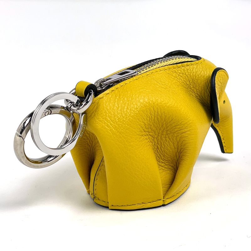 Loewe Elephant Motif Coin Case Purse Leather
