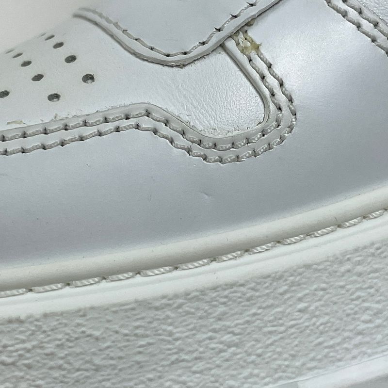 Prada High Cut Sneakers Boa Shoes Leather White