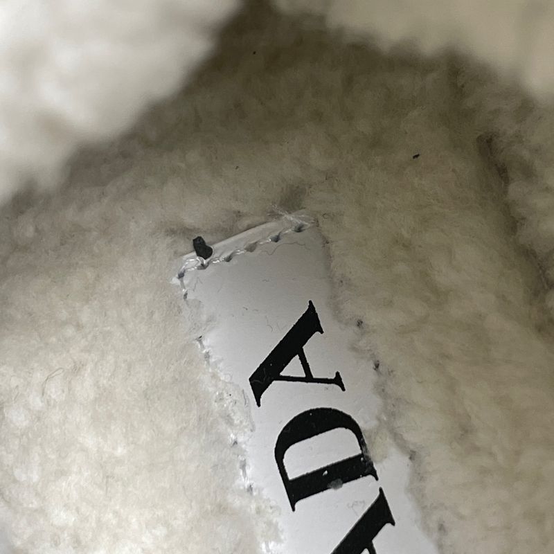 Prada High Cut Sneakers Boa Shoes Leather White