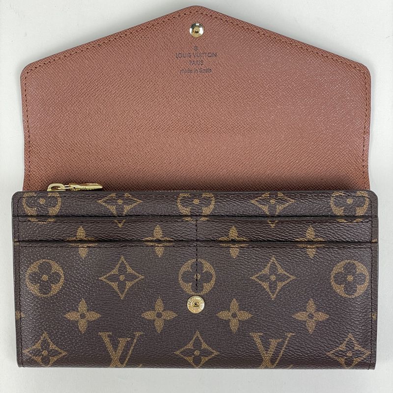 Louis Vuitton Portefeuille Sarah Bifold Wallet Monogram Brown