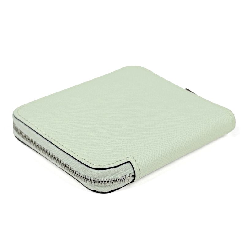 Hermes Azap Silk in Compact Zip Around Scarf Bifold Wallet Veau Veil Verfiz