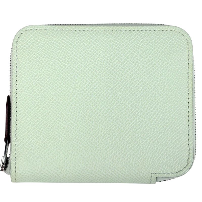 Hermes Azap Silk in Compact Zip Around Scarf Bifold Wallet Veau Veil Verfiz