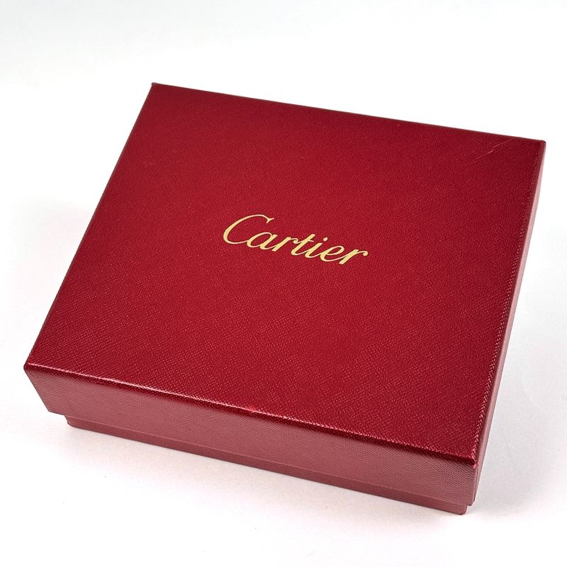 Cartier Trinity Trifold Wallet Billfold Coin Purse Enamel Bordeaux