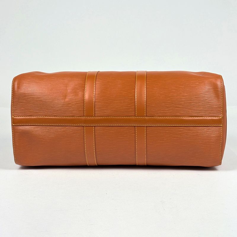 Louis Vuitton Keepall 45 Travel Boston Bag Epi Cipango Gold