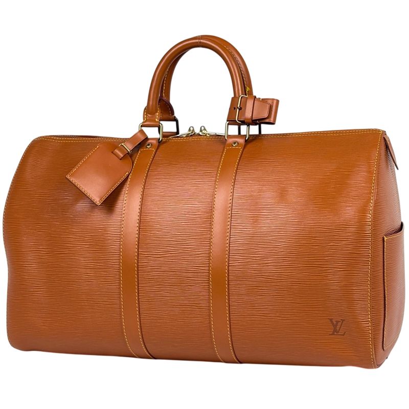 Louis Vuitton Keepall 45 Travel Boston Bag Epi Cipango Gold