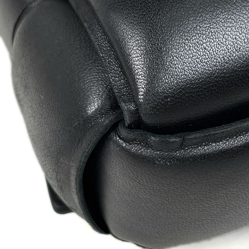 Bottega Veneta Padded Cassette Shoulder Bag Maxi Intrecciato Leather Black