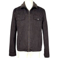 Louis Vuitton Logo Button Zip Up Jacket Denim High