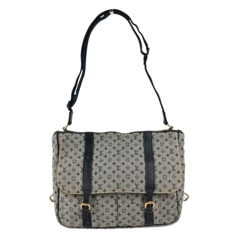 Louis Vuitton Shoulder Bag Sac Maman Monogram Mini Canvas Navy