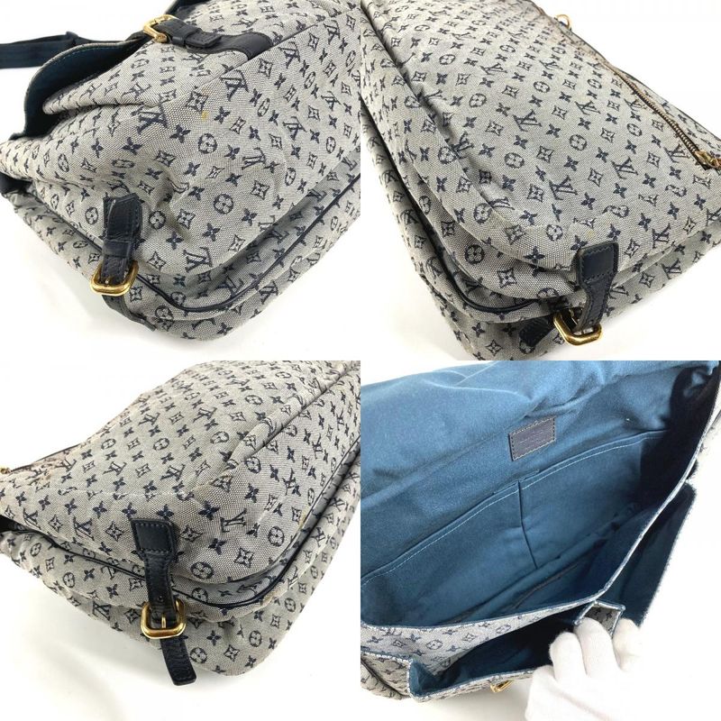 Louis Vuitton Shoulder Bag Sac Maman Monogram Mini Canvas Navy