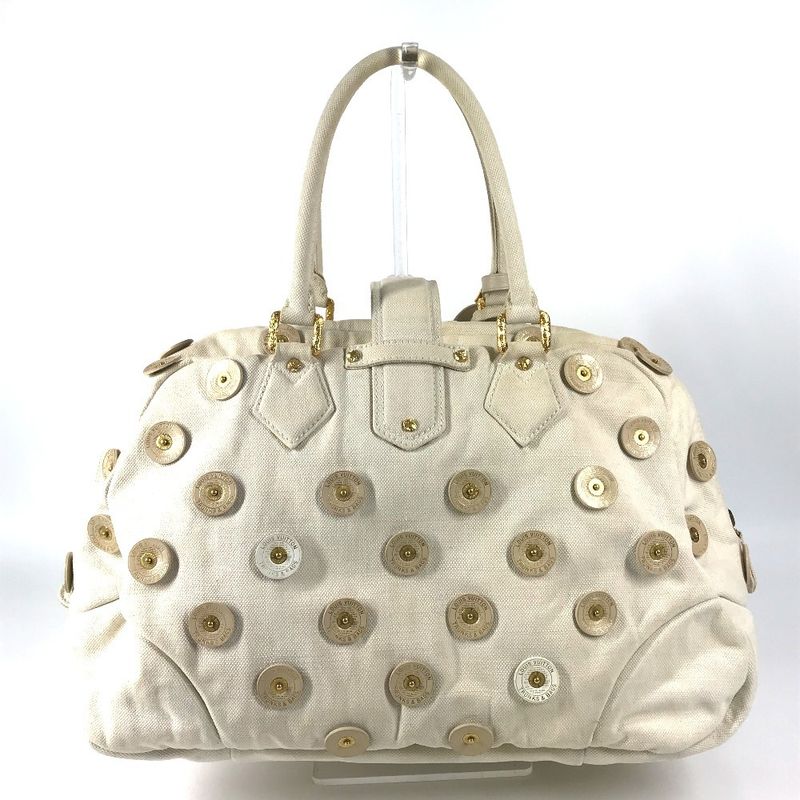 Louis Vuitton Shoulder Bag with Bell Canvas White