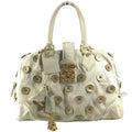 Louis Vuitton Shoulder Bag with Bell Canvas White