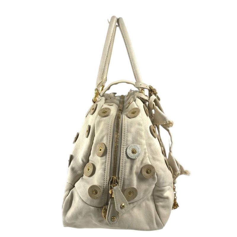Louis Vuitton Shoulder Bag with Bell Canvas White
