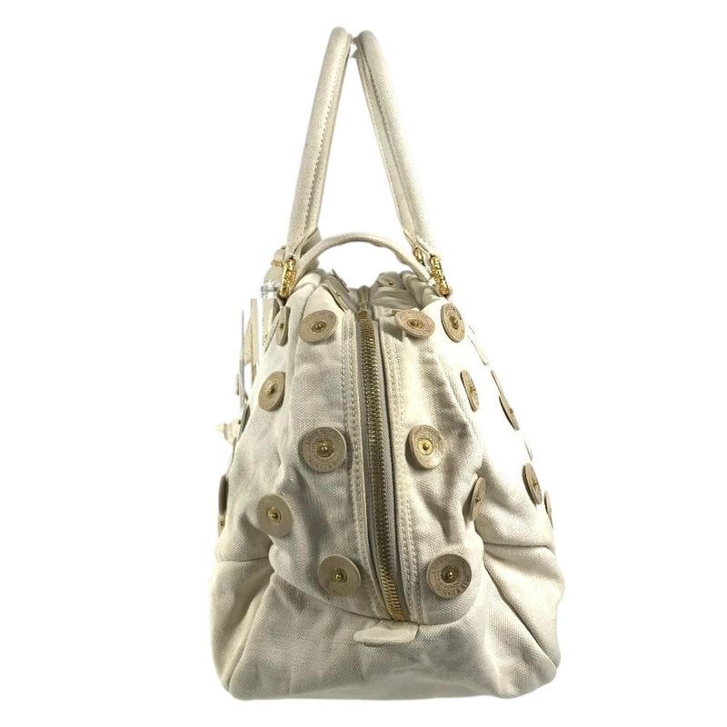 Louis Vuitton Shoulder Bag with Bell Canvas White