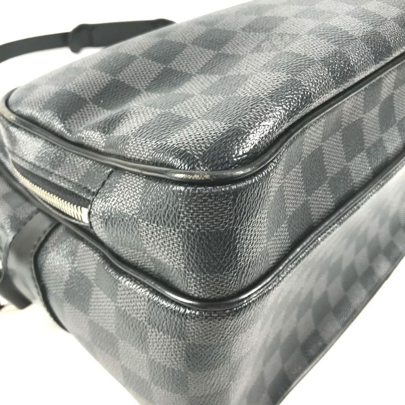 Louis Vuitton Shoulder Bag Io Damier Graphite Canvas Black