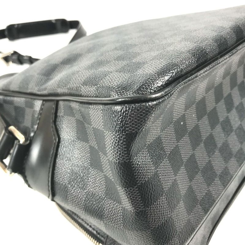 Louis Vuitton Shoulder Bag Io Damier Graphite Canvas Black