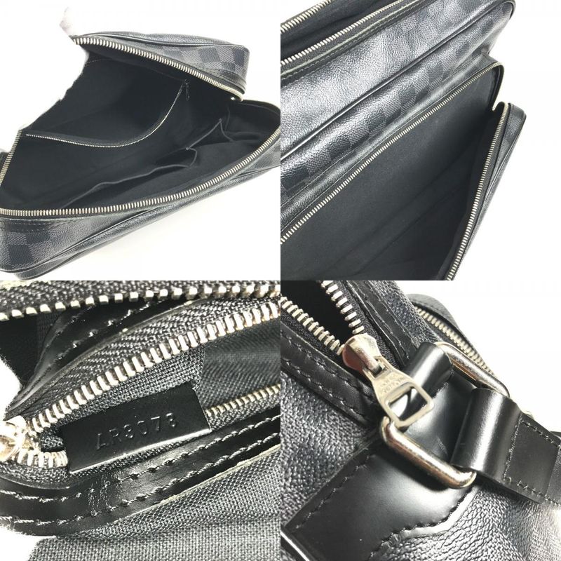 Louis Vuitton Shoulder Bag Io Damier Graphite Canvas Black