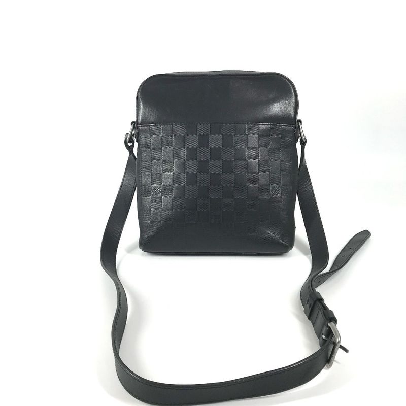 Louis Vuitton Shoulder Bag Pochette District Damier Infini Leather Onyx Black