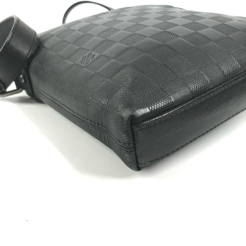 Louis Vuitton Shoulder Bag Pochette District Damier Infini Leather Onyx Black