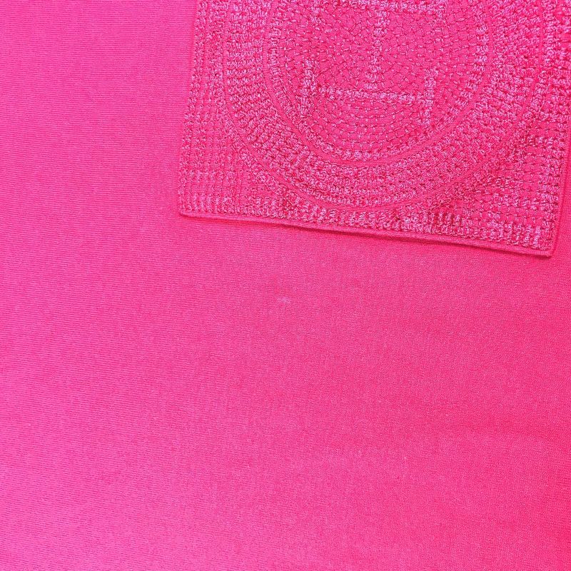 Hermes Dress Embroidered Mosaic Logo Pocket Cotton Pink
