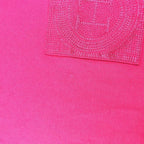 Hermes Dress Embroidered Mosaic Logo Pocket Cotton Pink