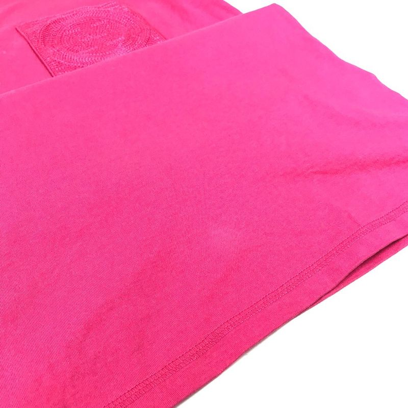 Hermes Dress Embroidered Mosaic Logo Pocket Cotton Pink