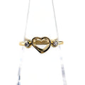 Tiffany & Co Open Heart Diamond Ring YG Yellow Gold Pave