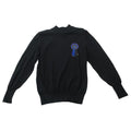 Dior Vintage Knit Sweater Long Sleeve Mock Neck Crest Embroidery Top