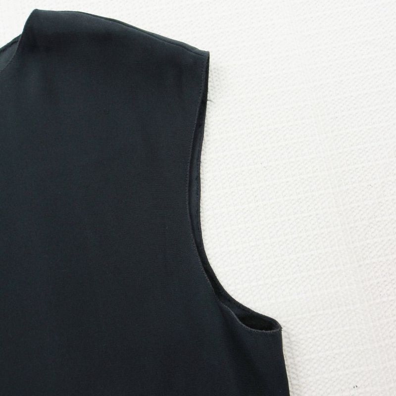 Chanel Silk Blouse Shirt Sleeveless Back Button 38